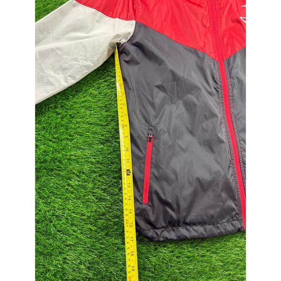 NBA Houston Rockets Windbreaker Jacket Mens S Red Black Gray Hooded Zip Up Sport - Picture 6 of 10